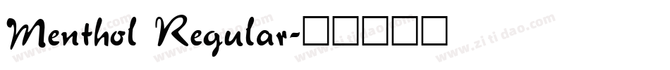 Menthol Regular字体转换